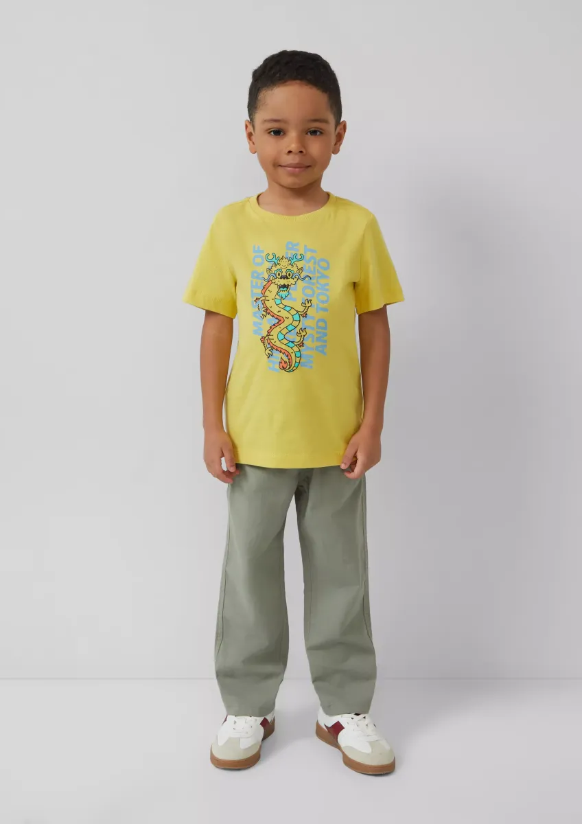 Relaxed-Fit-Hose aus Baumwolle in Leinen-Optik