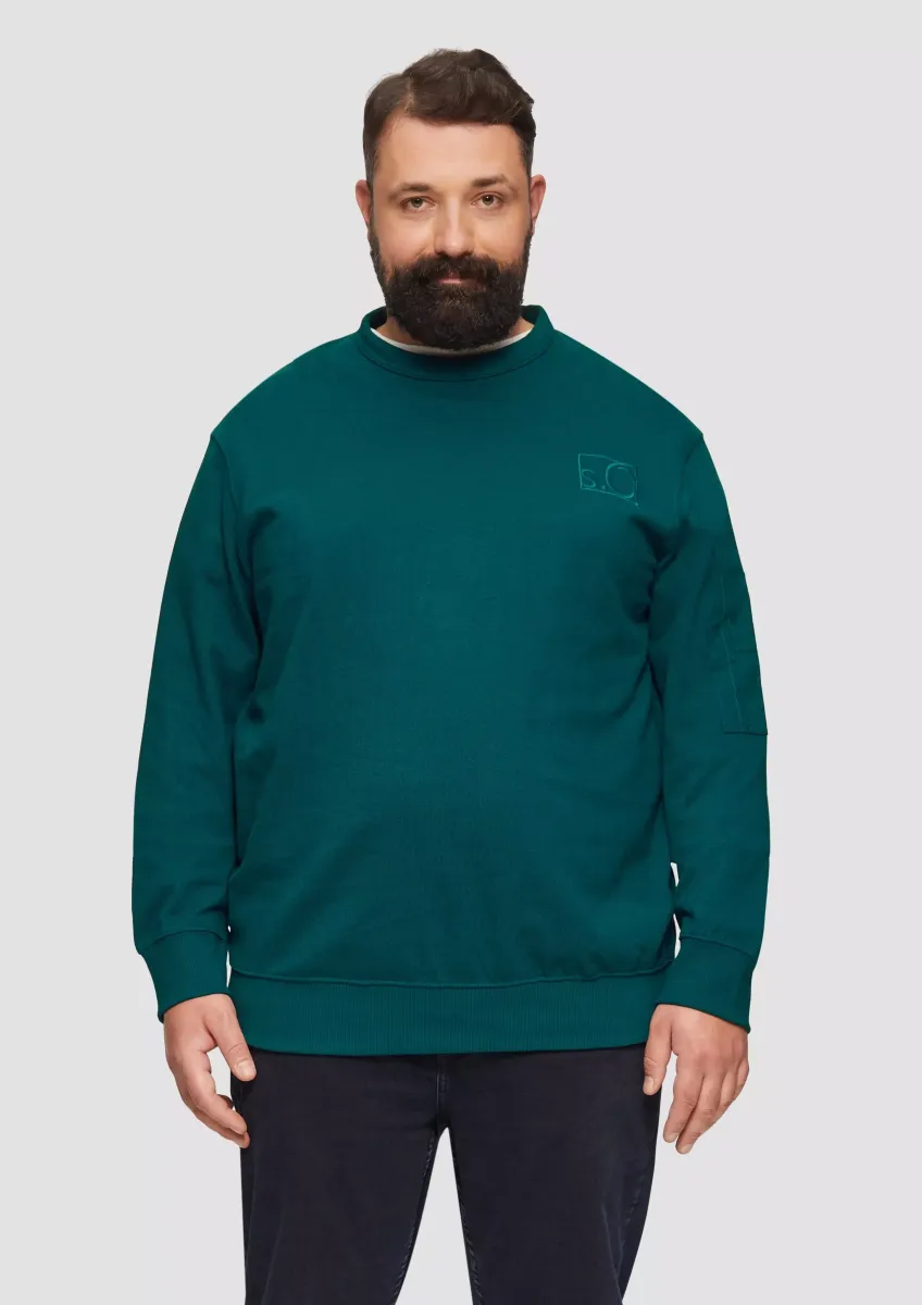 Relaxed-Fit-Sweatshirt mit Ärmeltasche