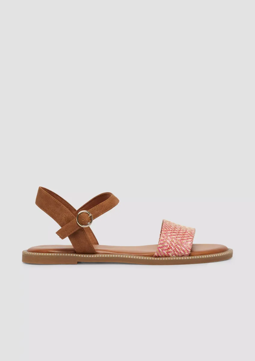 Riemchensandalen mit Glitzer-Details