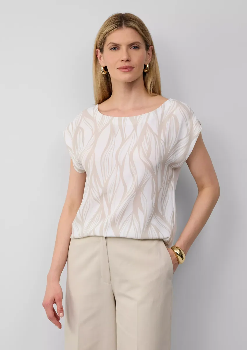 Ärmelloses Blusenshirt mit Frontprint