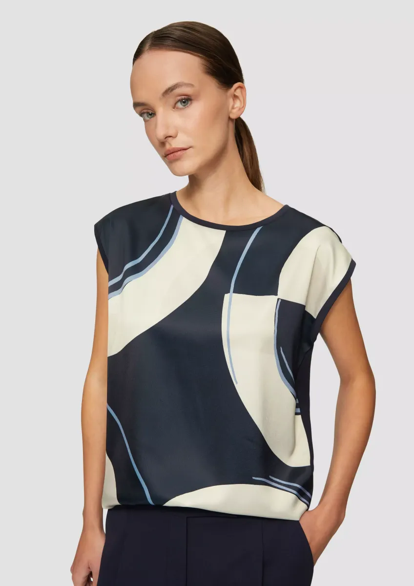 Ärmelloses Shirt im Fabricmix