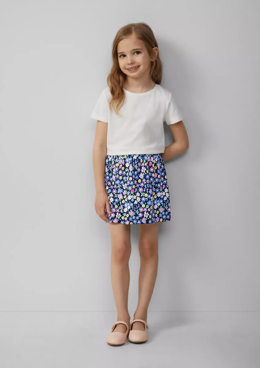 Rock mit All-over-Print und Elastikbund