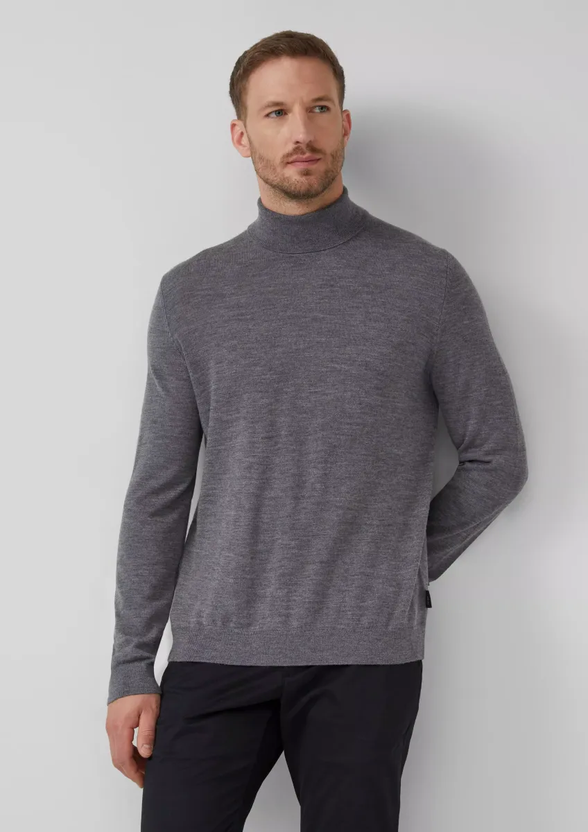 Rollkragenpullover aus reiner Merinowolle