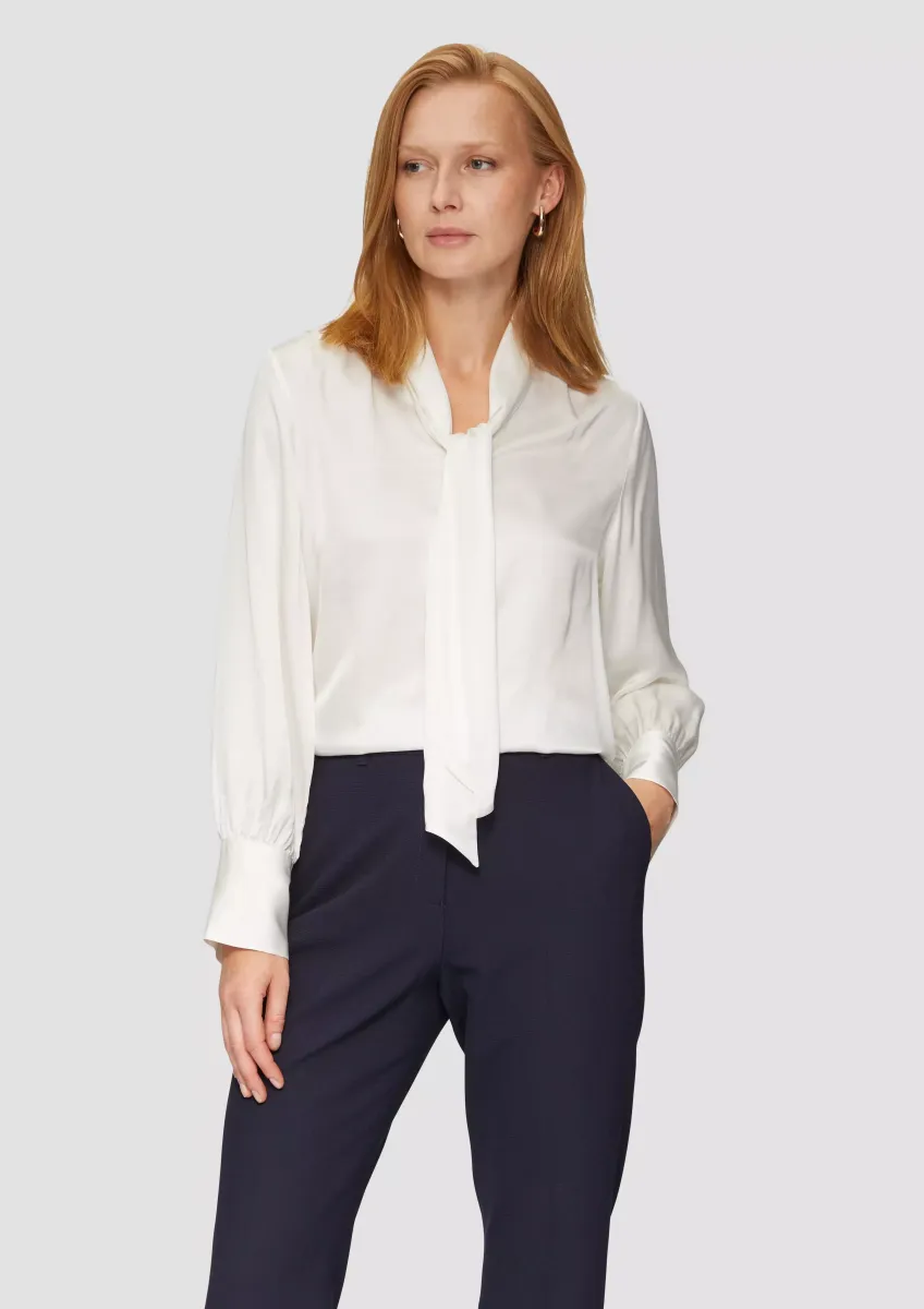 Satinbluse mit Schluppe