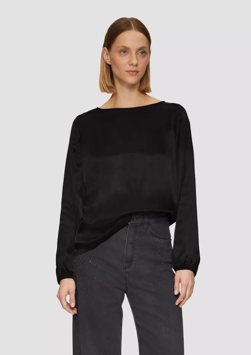 Satiniertes Blusenshirt aus Viskose