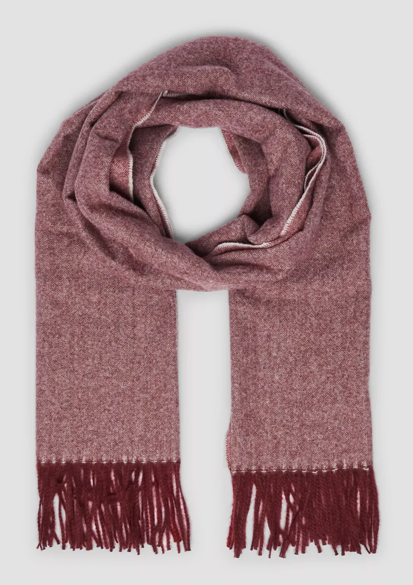 Schal mit Fransen und Colour-Blocking