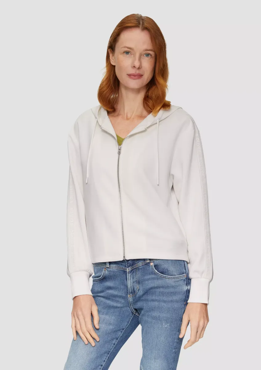 Scuba-Sweatjacke mit Kapuze und Logo-Tape