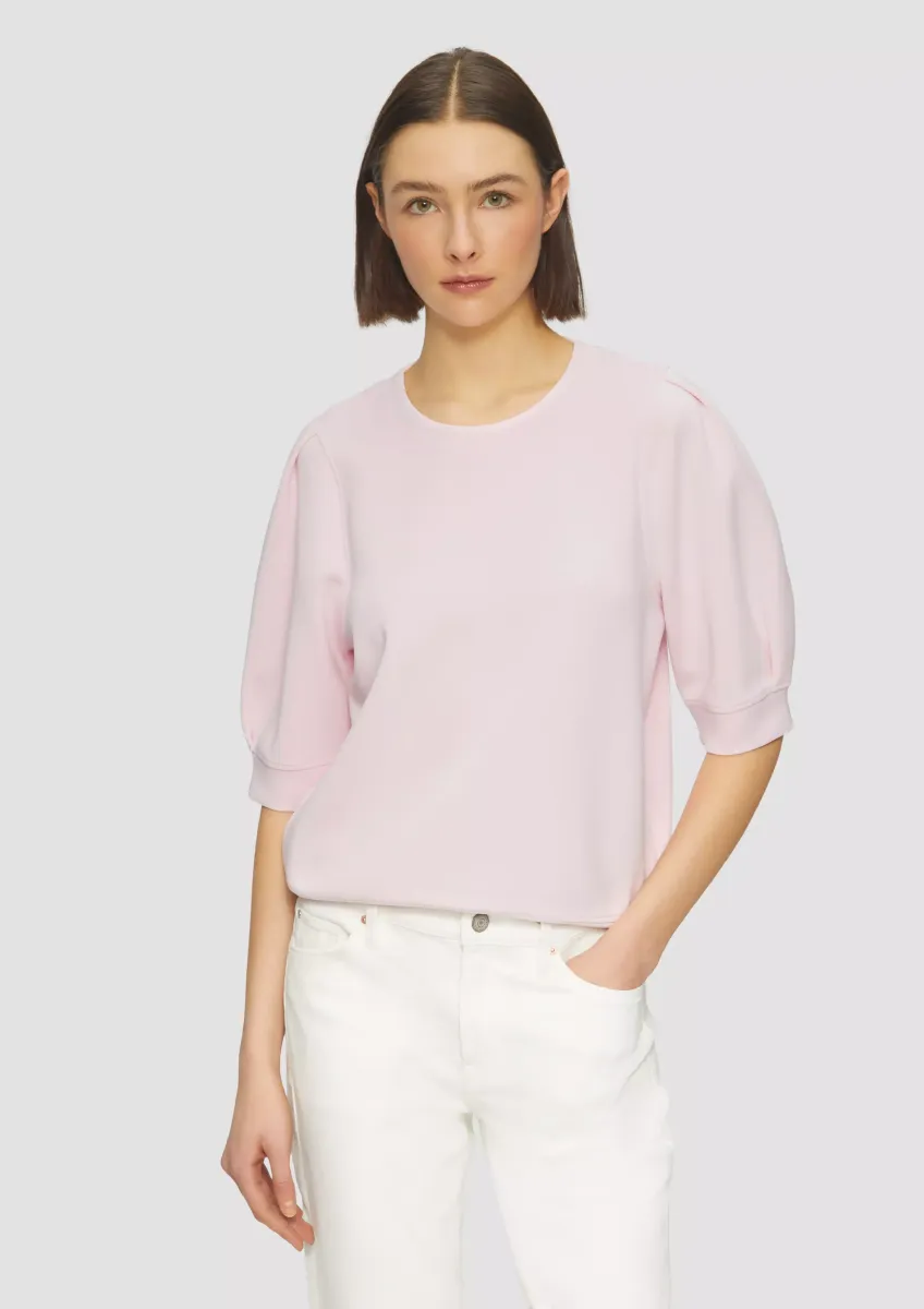 Scuba-Sweatshirt mit Faltendetails