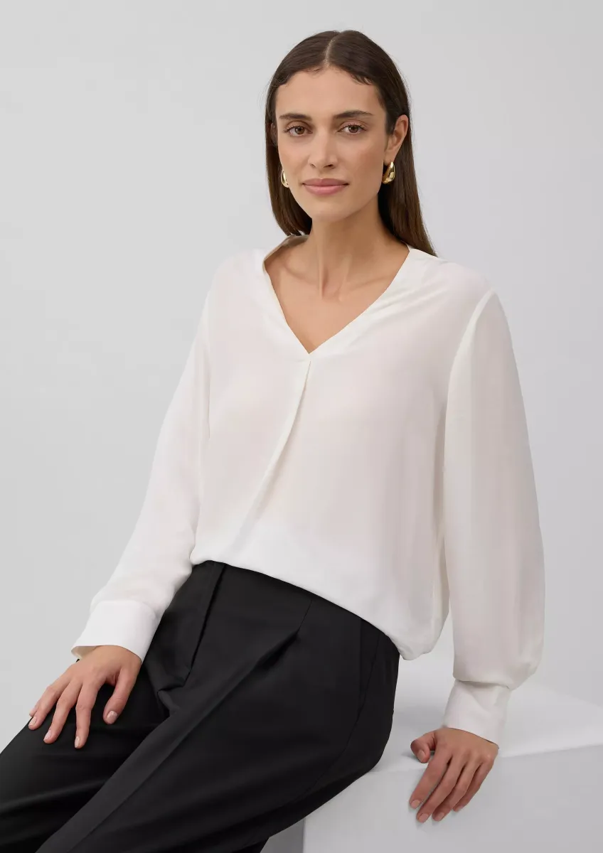 Semitransparente Tunika-Bluse aus Viskose