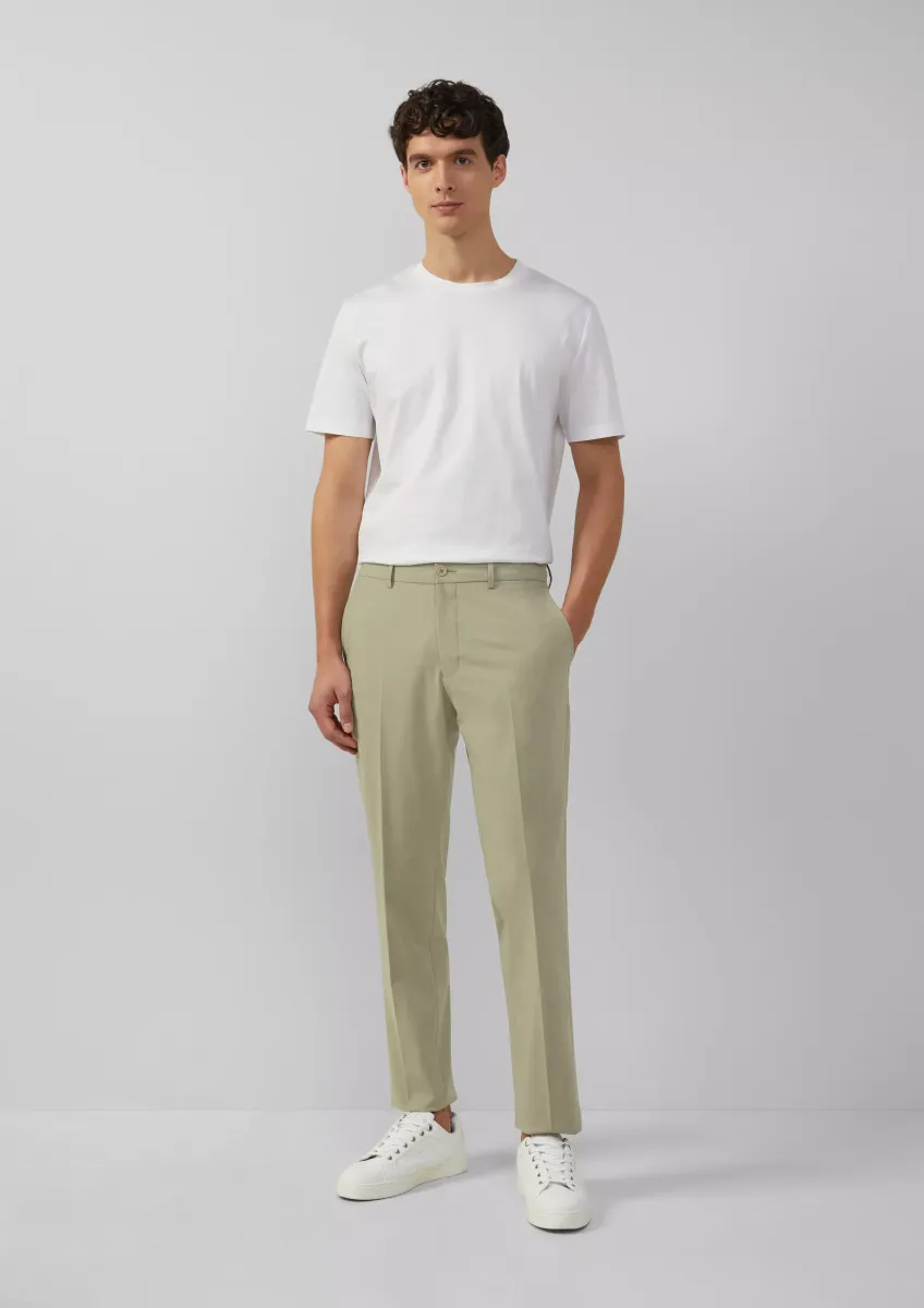 s.O PURE: Anzughose aus meliertem Stretch-Fabric