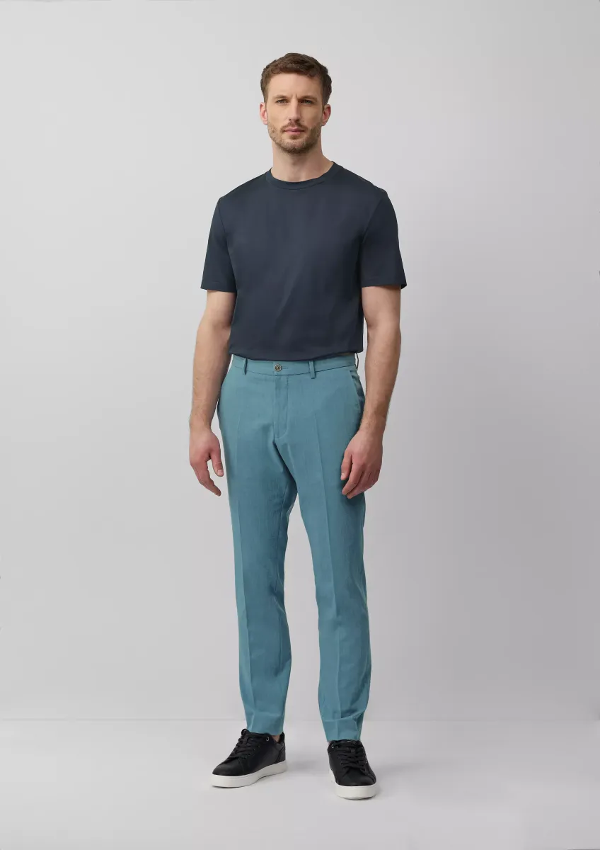 s.O PURE: Anzughose aus meliertem Stretch-Twill