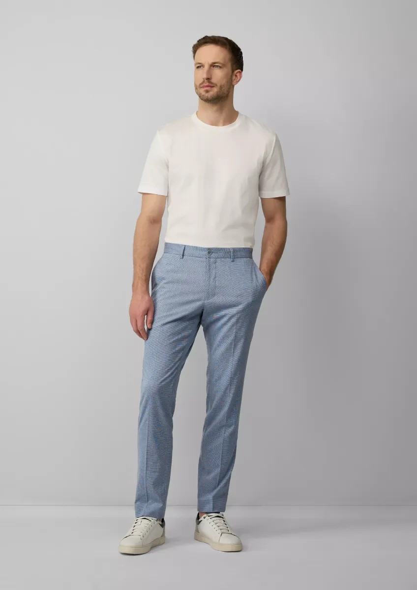 s.O PURE: Fein gemusterte Anzughose