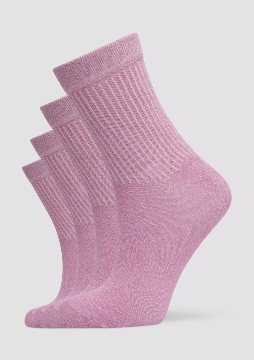 Socken im 4er-Pack mit Rippstruktur