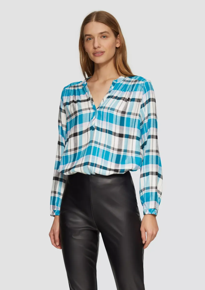 Softe Langarmbluse mit Smok-Details