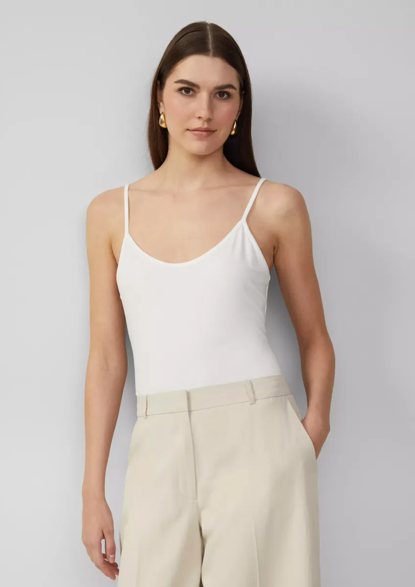 Spaghettiträger-Top im Slim Fit aus Viskosemix