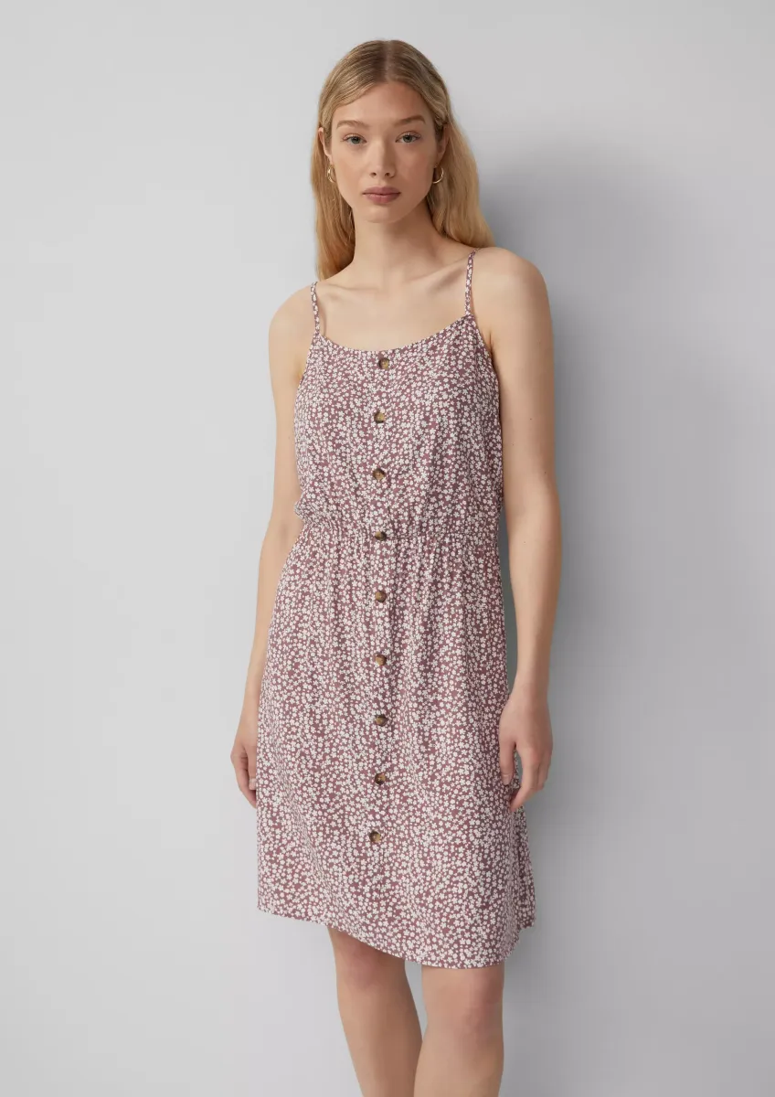 Spaghettiträgerkleid aus Viskose