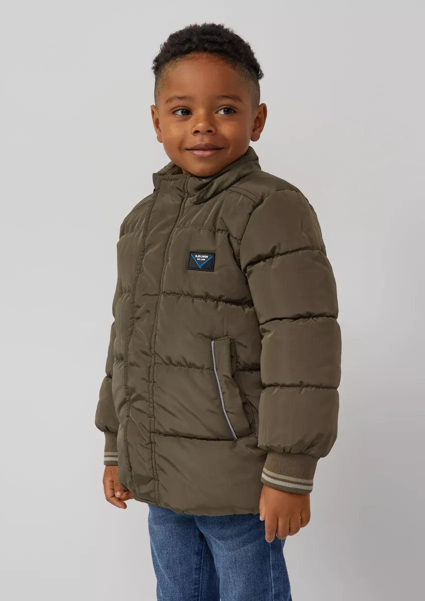 Stepp-Jacke mit Fleece-Futter und Kapuze