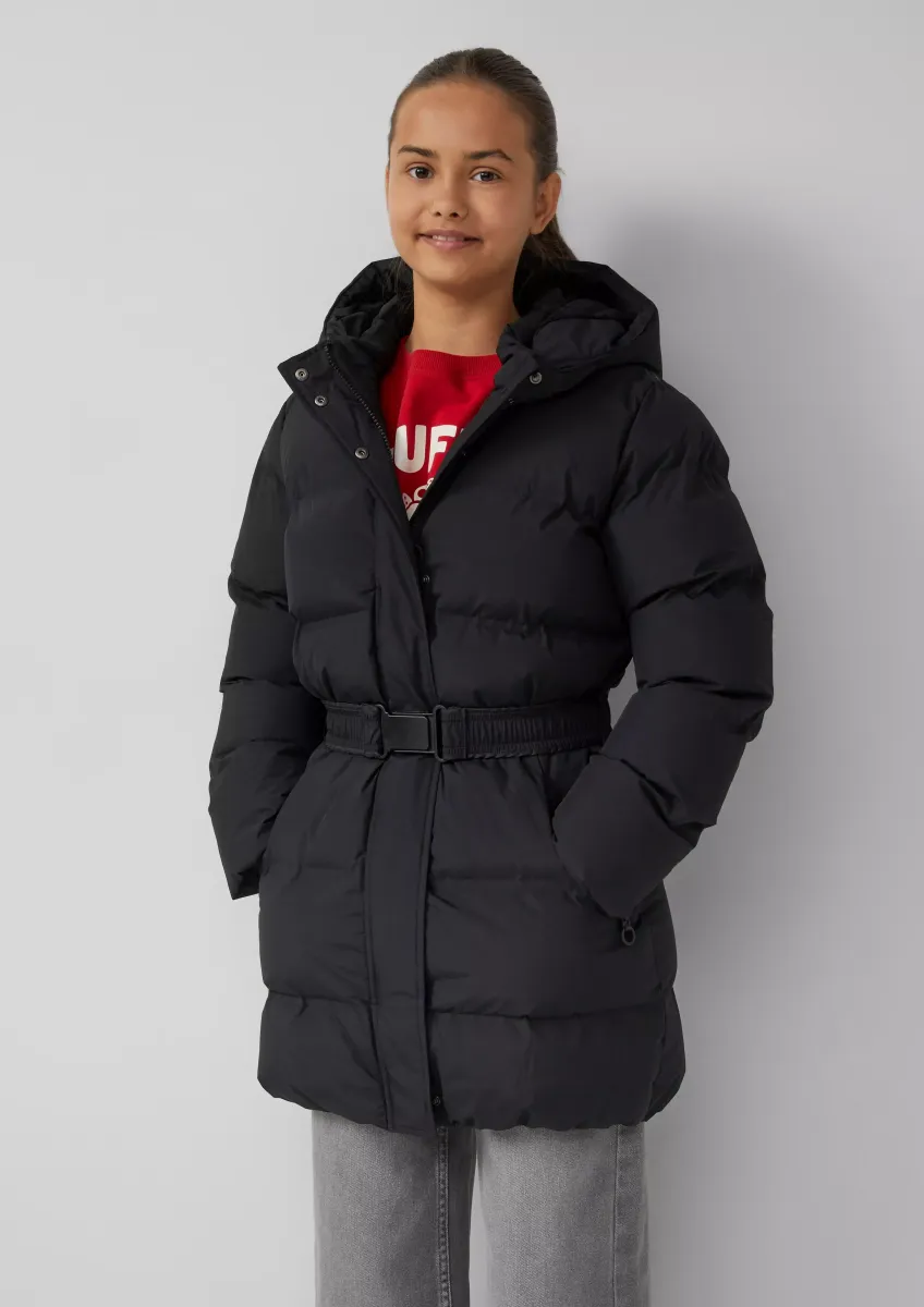 Steppmantel mit kuscheligem Futter und Gürtel