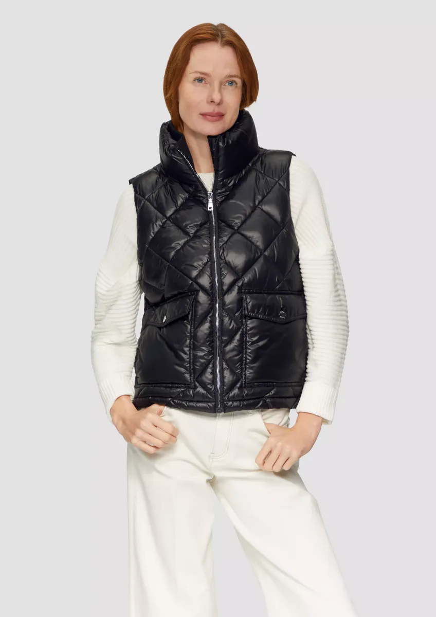 Steppweste mit aufgesetzten Taschen