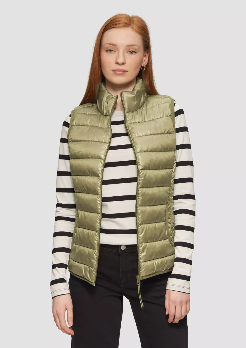 Steppweste mit Stehkragen