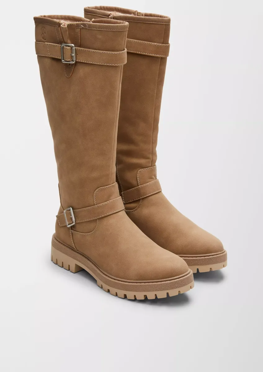 Stiefel in Veloursleder-Optik