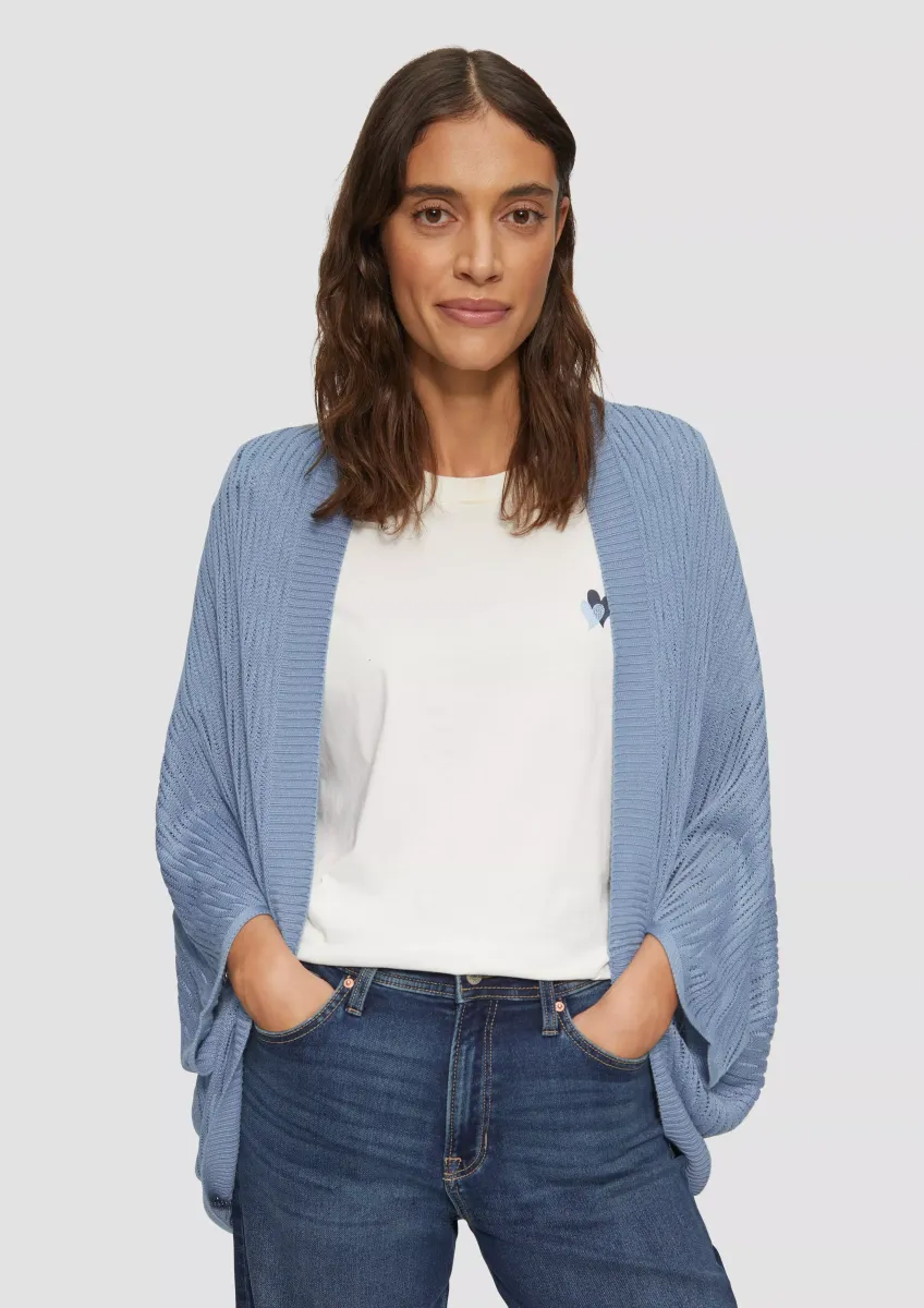 Strickponcho aus Viskose in Egg Shape