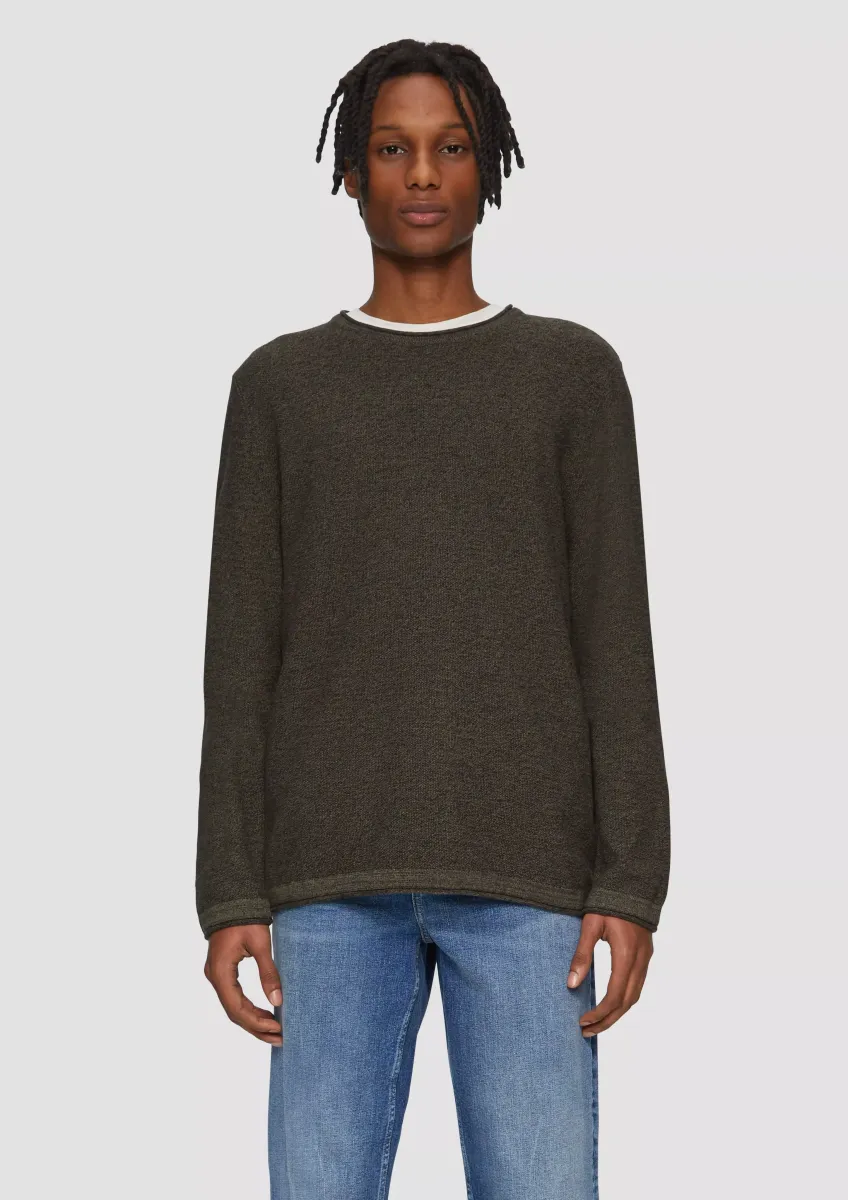 Strickpullover aus Melangegarn