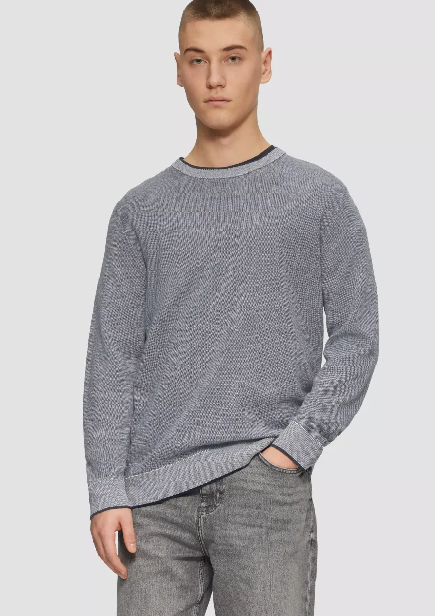 Strickpullover in Melange-Optik