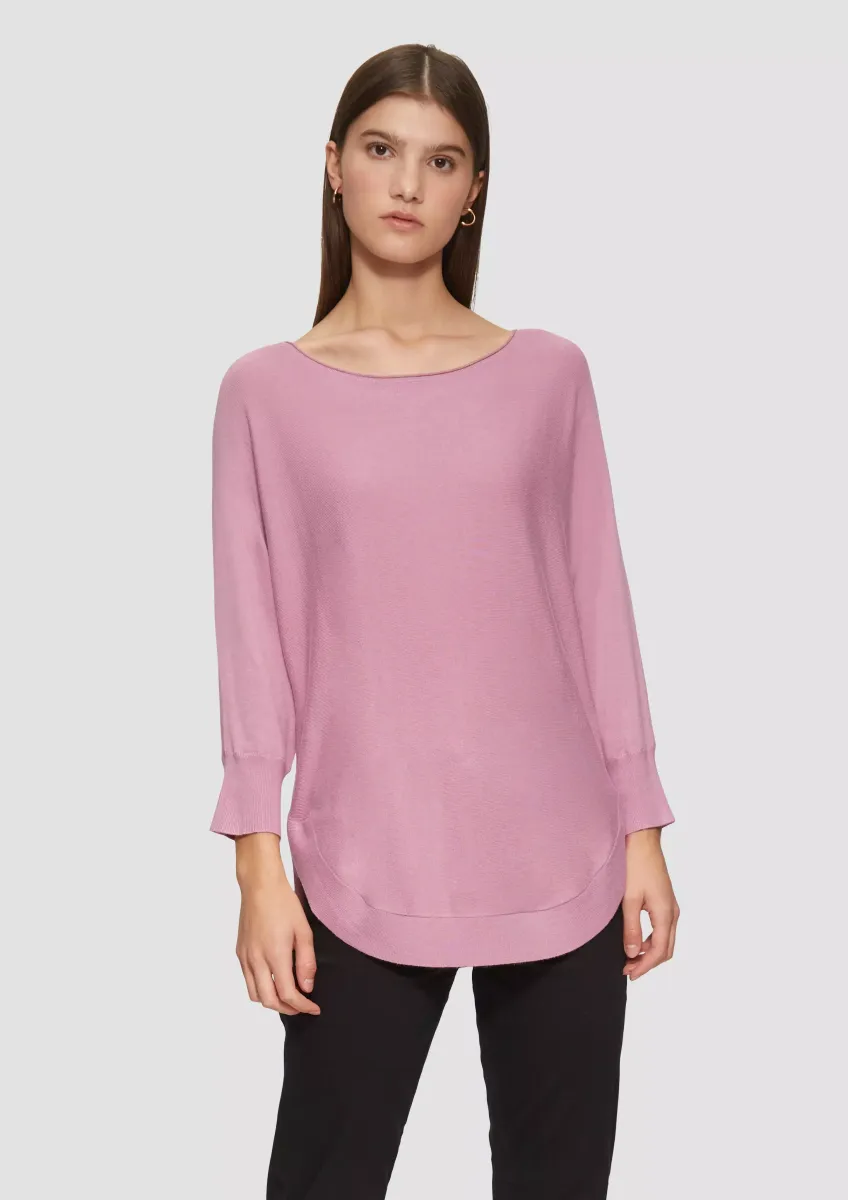 Strickpullover mit Fledermausärmeln