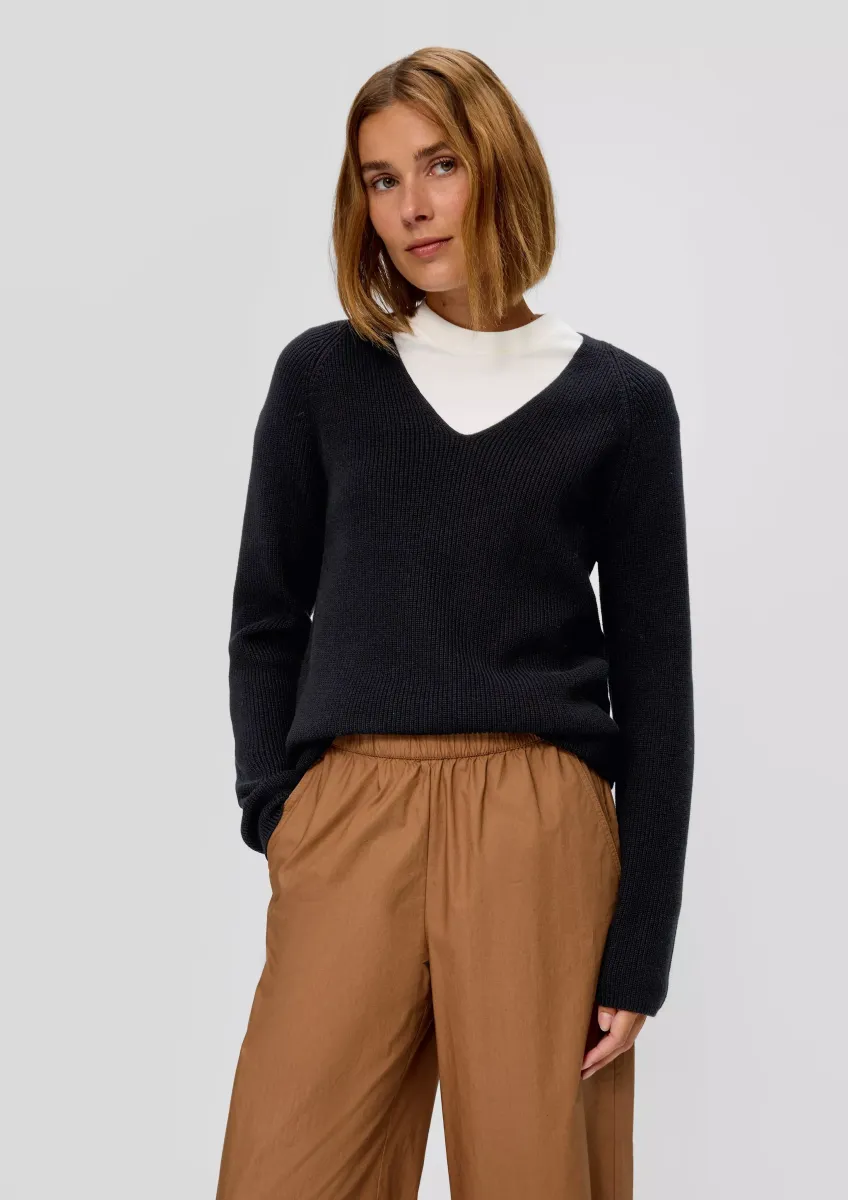 Strickpullover mit Raglanärmeln