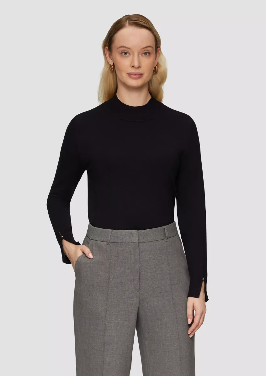 Strickpullover mit Schlitz am Ärmel
