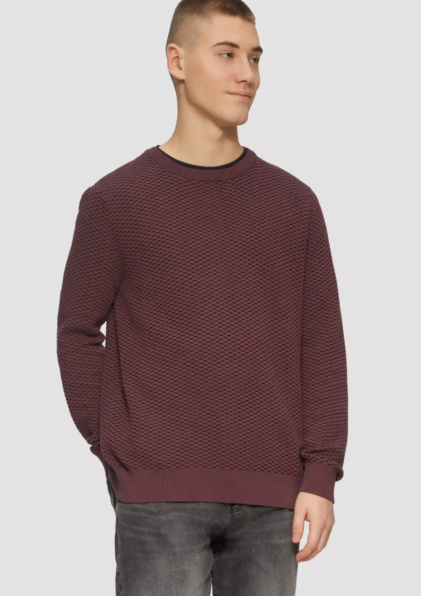 Strickpullover mit Wabenstruktur