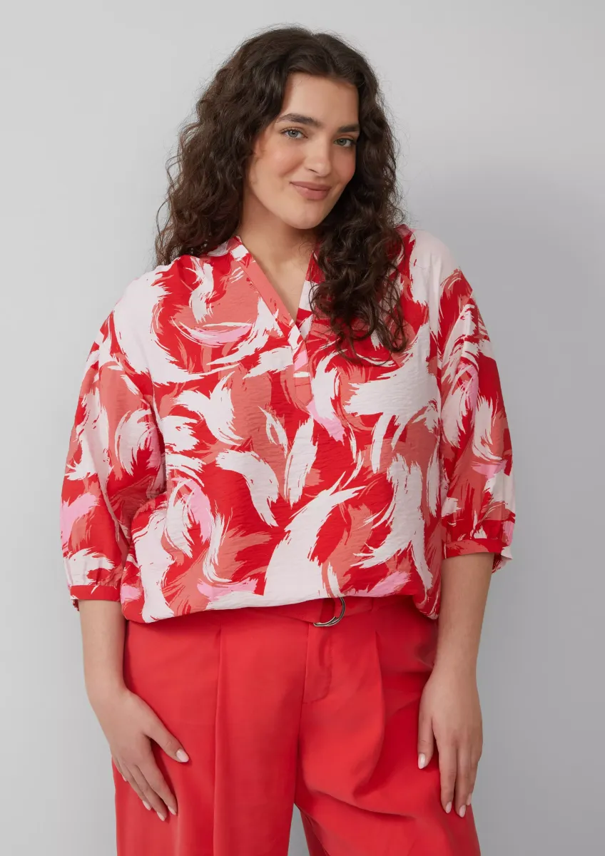 Strukturierte Bluse aus Viskosemix