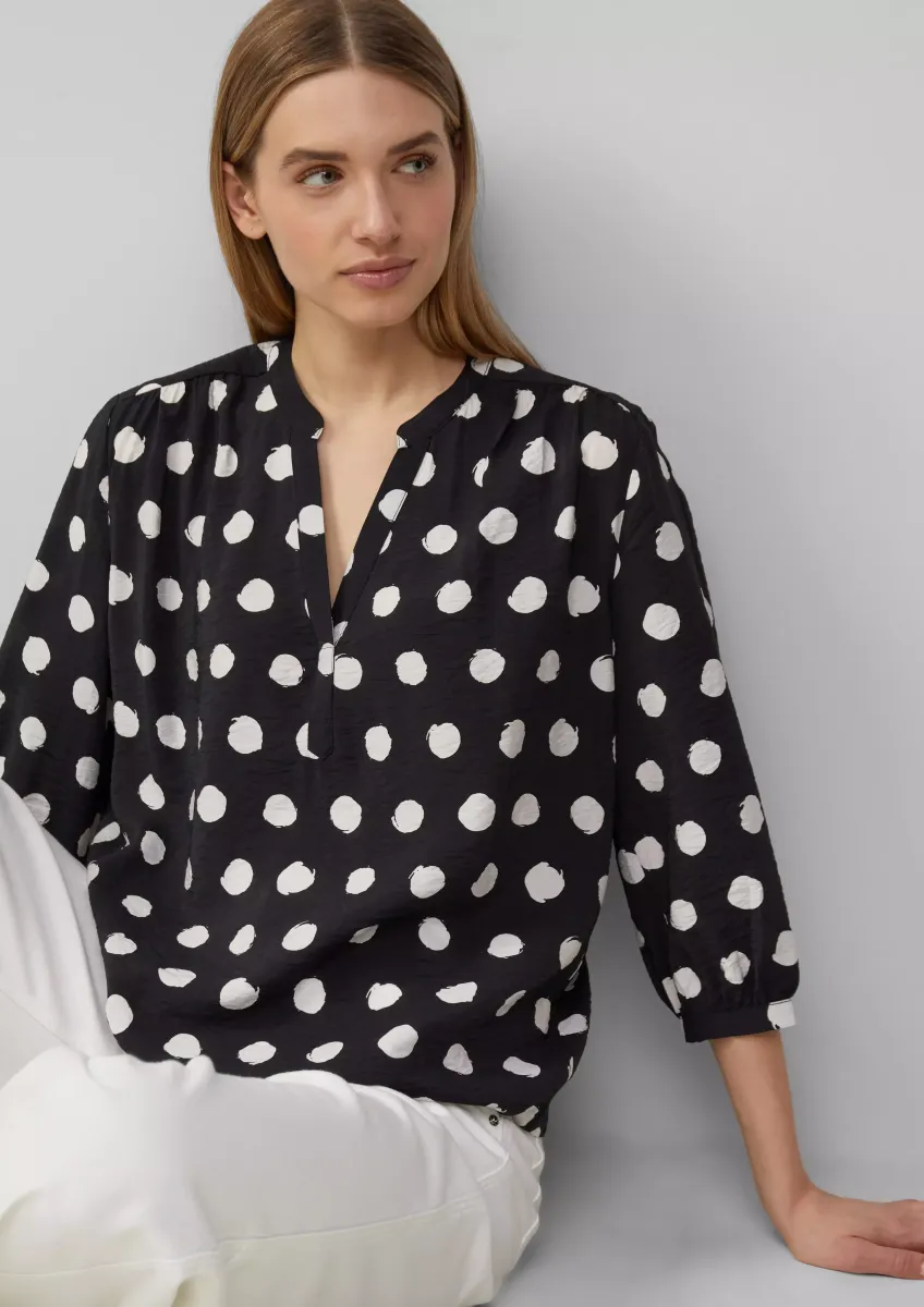 Strukturierte Bluse aus Viskosemix