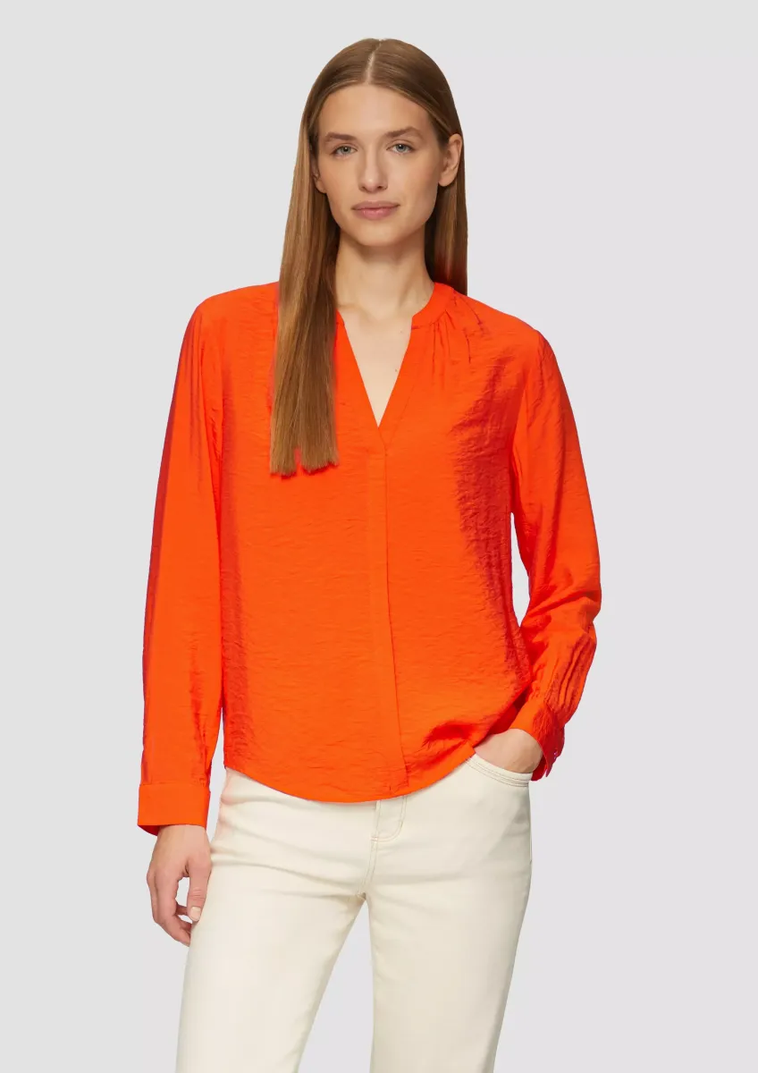 Strukturierte Bluse aus Viskosemix