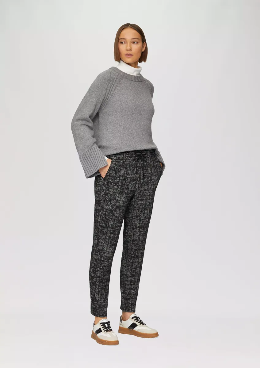 Strukturierte Jogpants mit elastischem Bund