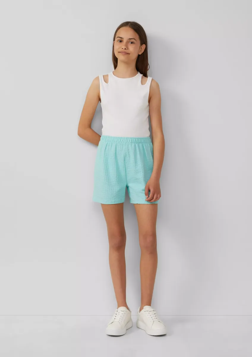Strukturierte Shorts mit hohem Bund