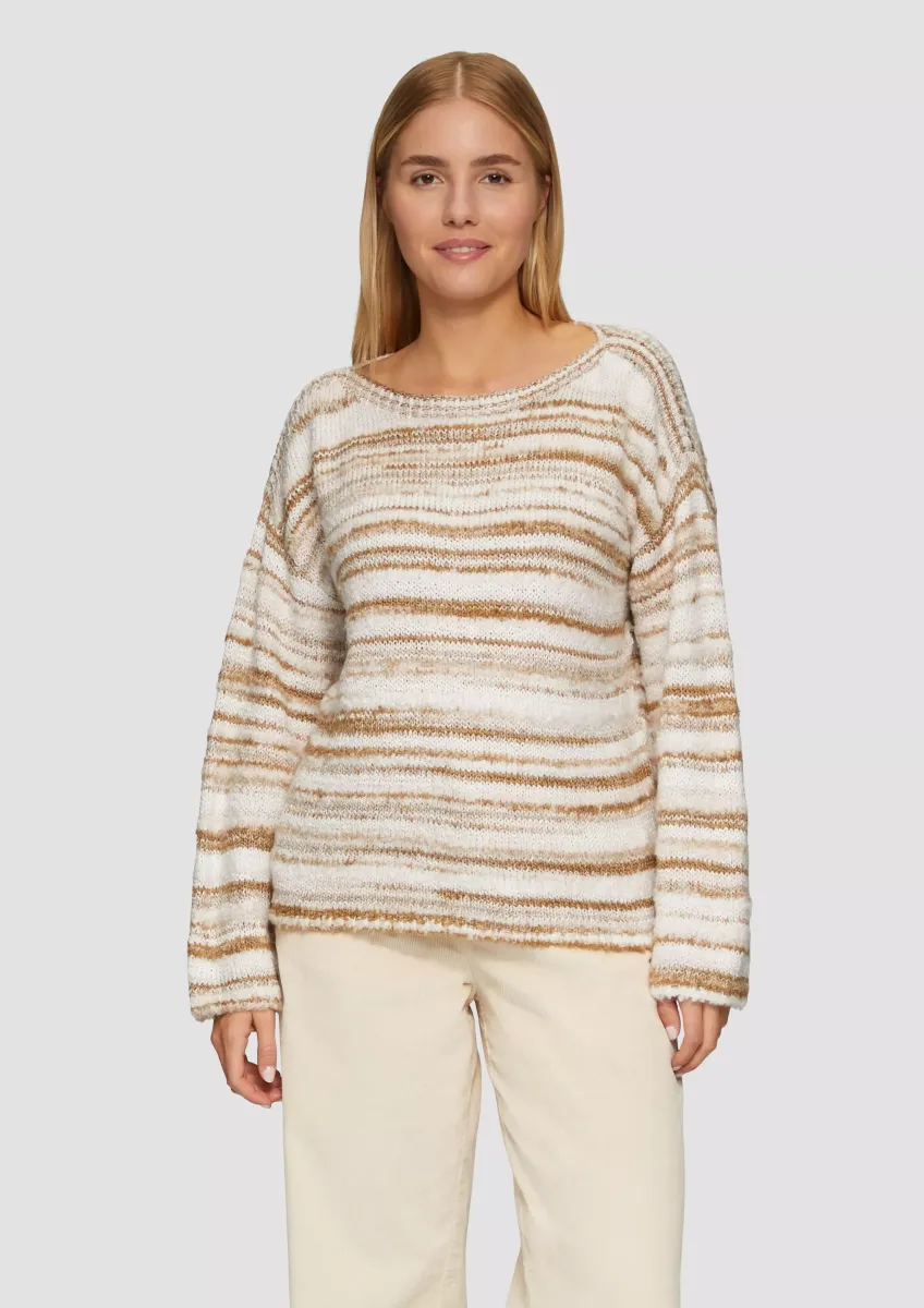 Strukturierter Relaxed Fit-Pullover mit überschnittenen Schultern