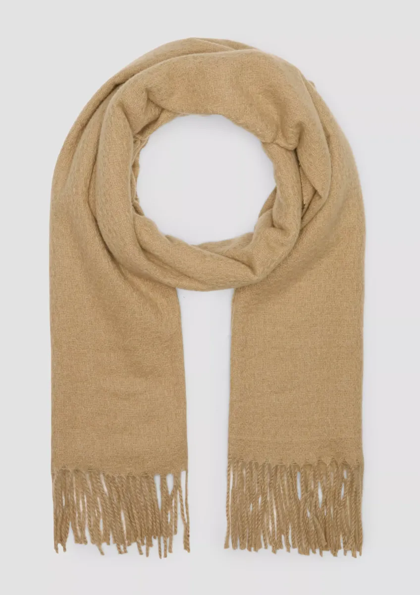 Strukturierter Schal mit Fransen