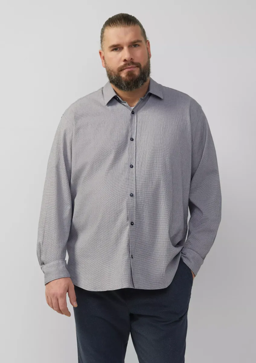 Strukturiertes Hemd aus Seersucker