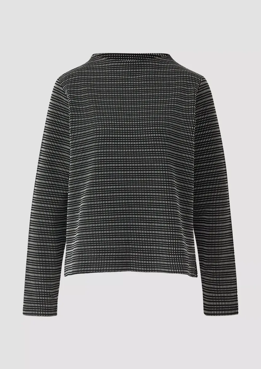 Strukturiertes Longsleeeve mit Jacquard-Muster