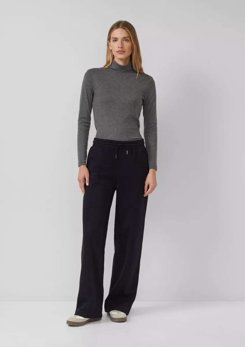 Sweathose mit weitem Bein und Elastikbund