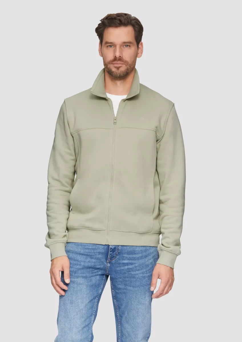 Sweatjacke mit Stehkragen