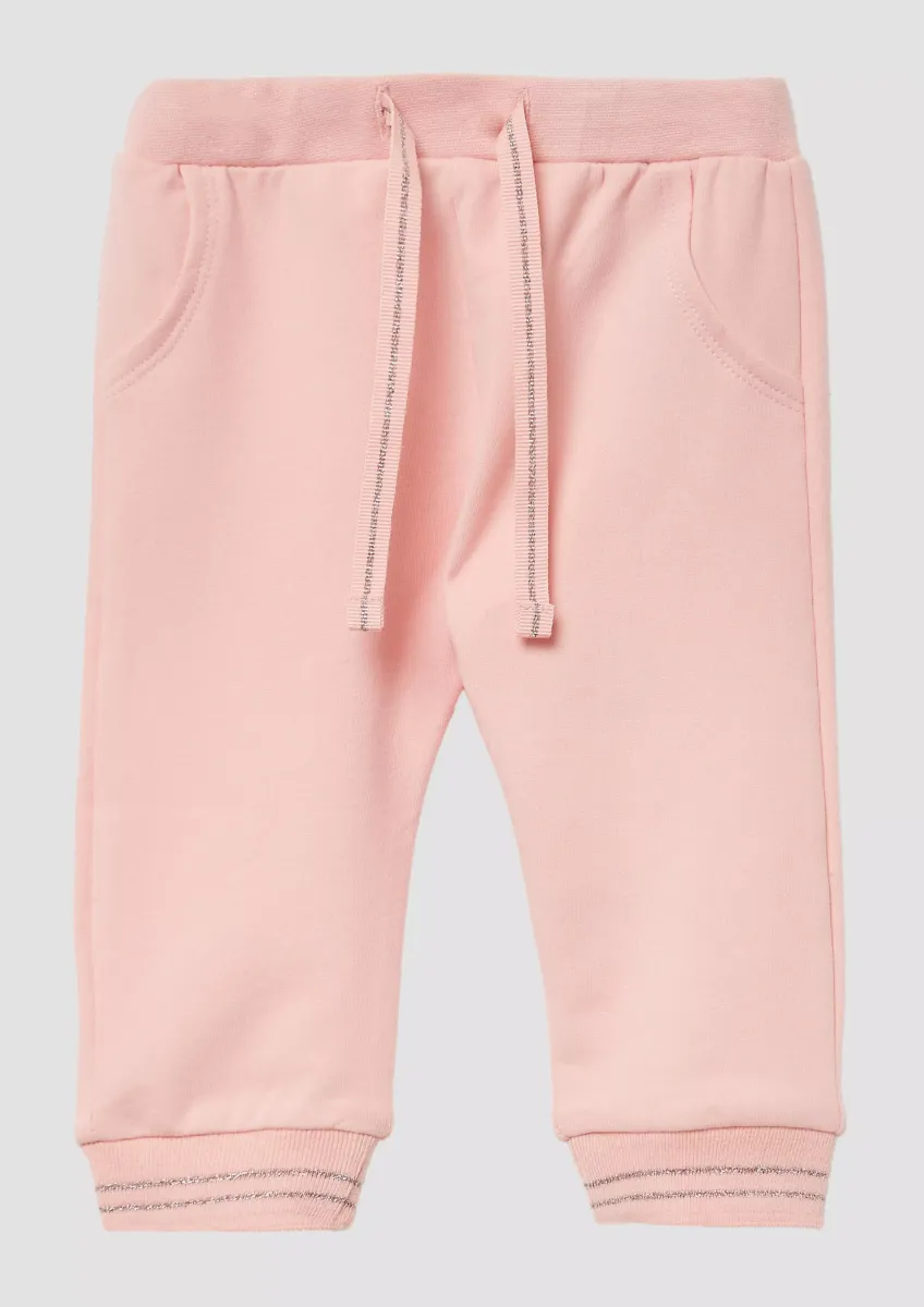 Sweatpants aus Baumwollmix mit Glitzerdetails