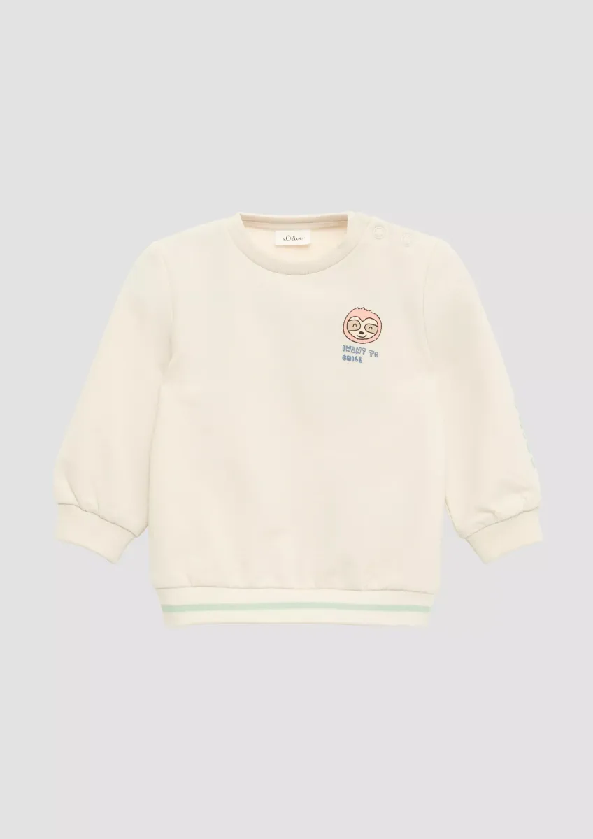 Sweatshirt aus Baumwollstretch mit Front-, Rücken- und Ärmelprint