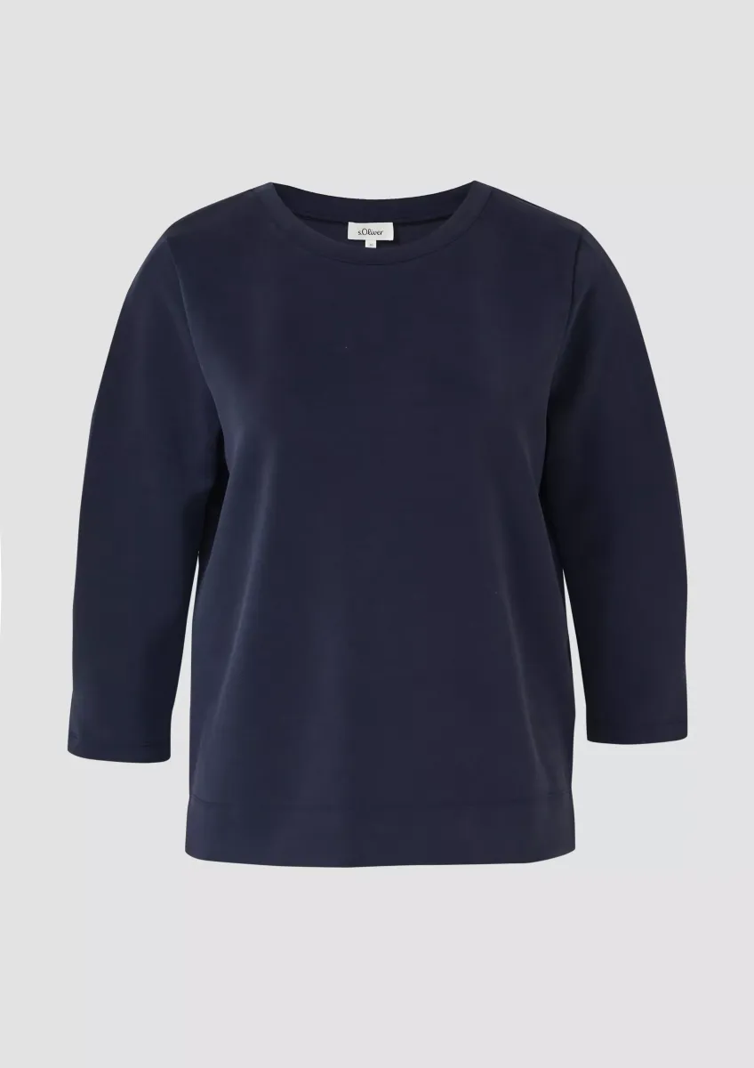 Sweatshirt aus Scuba mit 3/4-Arm