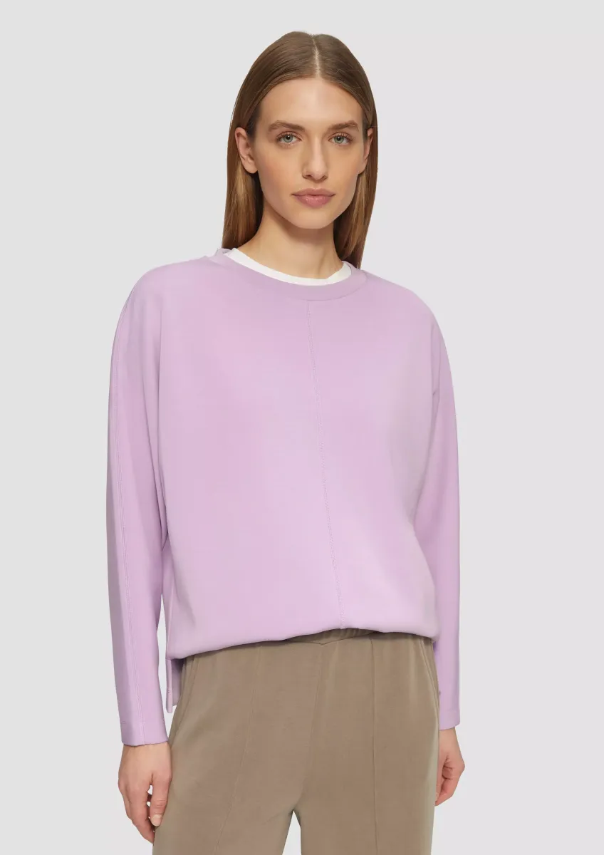 Sweatshirt aus Scuba mit Fledermausärmeln