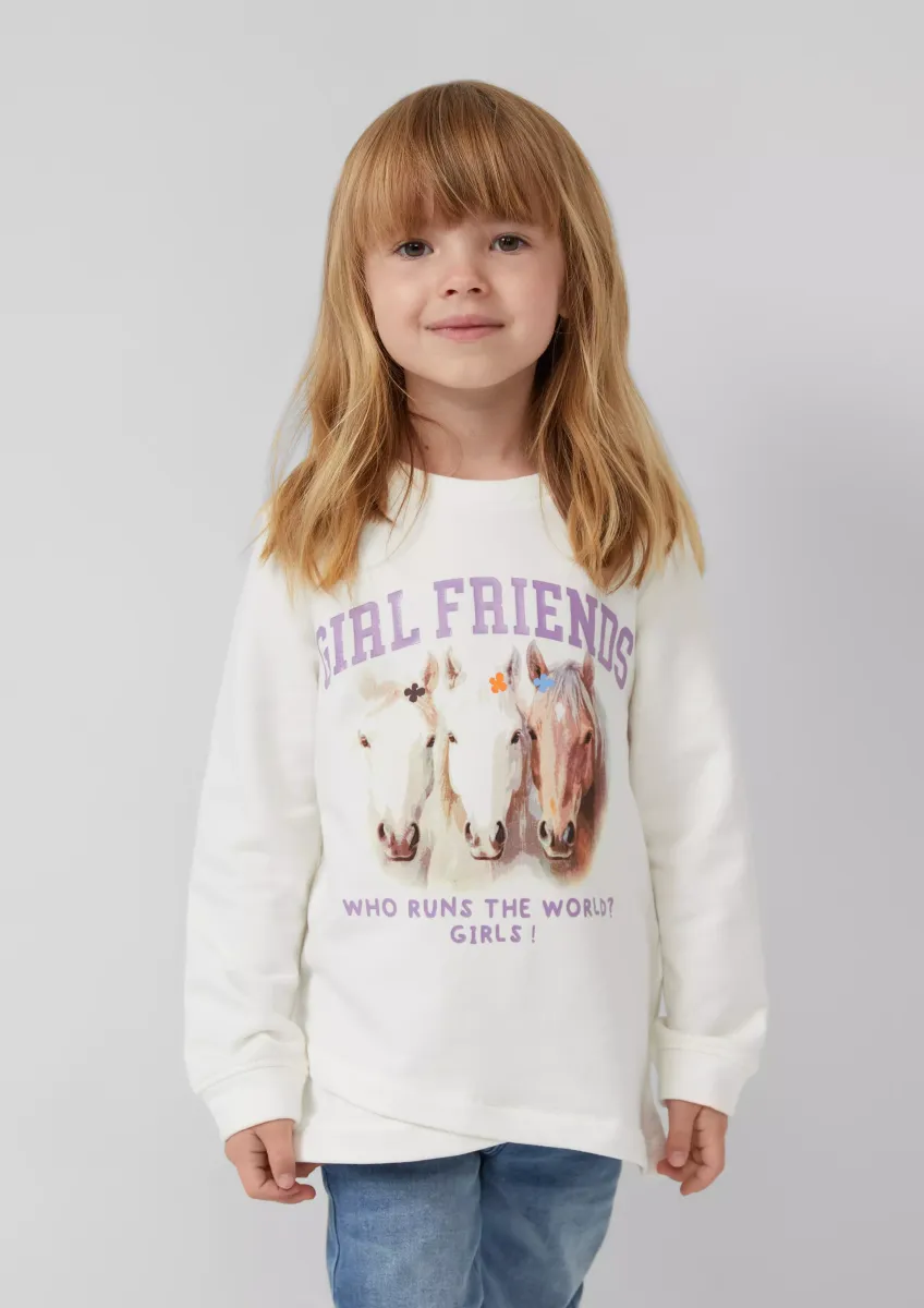 Sweatshirt mit überlappendem Saum und kuscheliger Innenseite