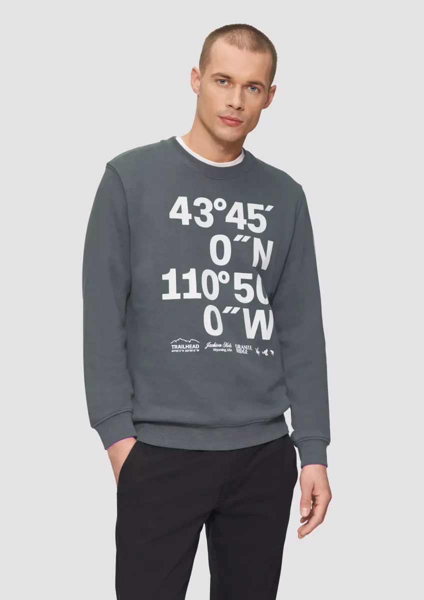 Sweatshirt mit Flock-Print
