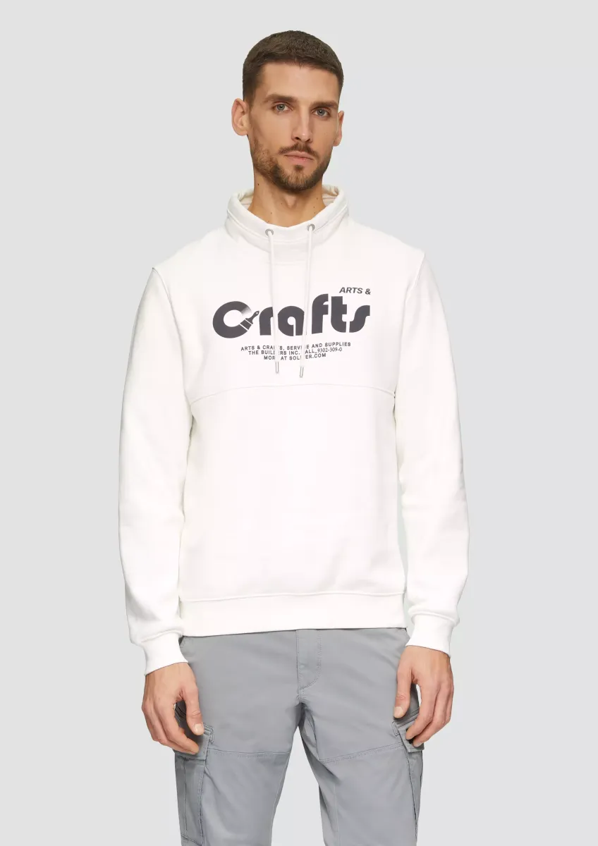 Sweatshirt mit Frontprint und Snood-Kragen